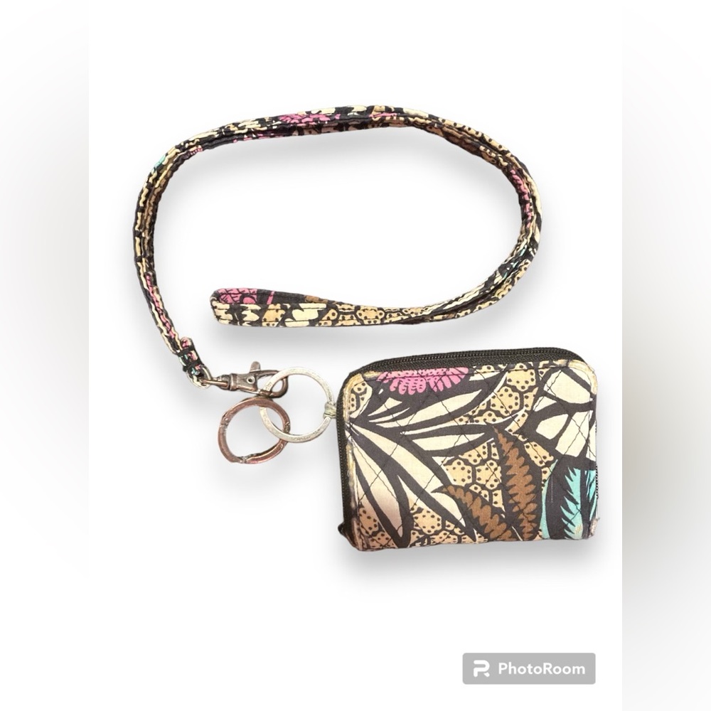 Vera Bradley Canyon Road Pattern Wallet and Lanyard USED CONDITION